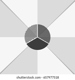 Circle diagram. Business chart element.
