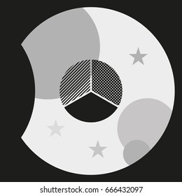 Circle diagram. Business chart element.