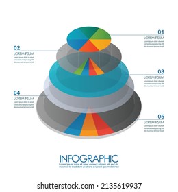 infografía de plantilla de diagrama de círculo. ilustración vectorial