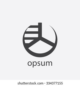 circle diagram cut identity template icon design element