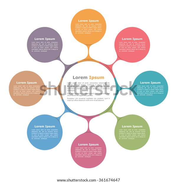 Circle Diagram Eight Elements Infographic Template Stock Vector ...