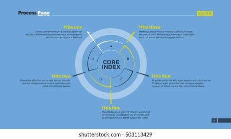 Circle Diagram with Five Options Slide