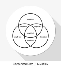 Circle diagram, graph, presentation and chart. Business concept with 3 options, parts, steps or processes.