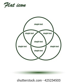 Circle diagram, graph, presentation and chart. Business concept with 3 options, parts, steps or processes.