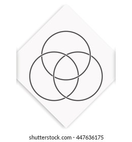 Circle diagram, graph, presentation and chart. Business concept with 3 options, parts, steps or processes.