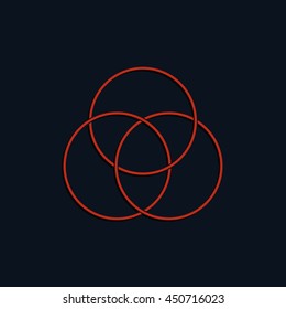 Circle diagram, graph, presentation and chart. Business concept with 3 options, parts, steps or processes.