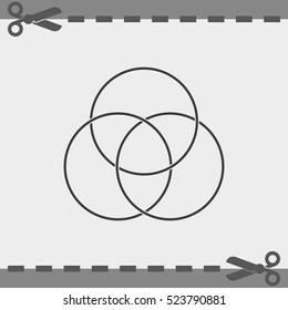 Circle diagram, graph, presentation and chart. Business concept with 3 options, parts, steps or processes.