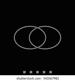 Circle diagram, graph, presentation and chart. Business concept with 2 options, parts, steps or processes.