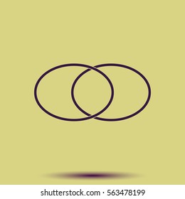 Circle diagram, graph, presentation and chart. Business concept with 2 options, parts, steps or processes.