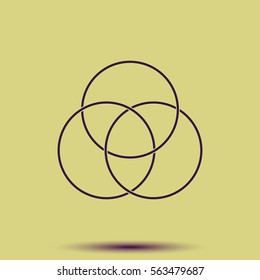 Circle diagram, graph, presentation and chart. Business concept with 3 options, parts, steps or processes.