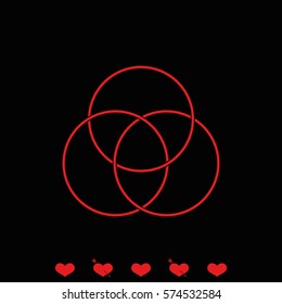 Circle diagram, graph, presentation and chart. Business concept with 3 options, parts, steps or processes.