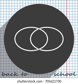 Circle diagram, graph, presentation and chart. Business concept with 2 options, parts, steps or processes.