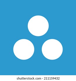 circle diagram icon, isolated, white on the blue background. Exclusive Symbols 