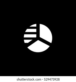circle diagram icon, isolated, white background