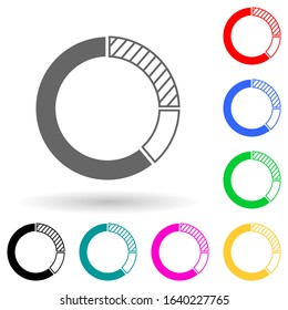 circle diagram multi color style icon. Simple glyph, flat vector of finance icons for ui and ux, website or mobile application
