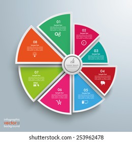 Circle diagram on the gray background. Eps 10 vector file.