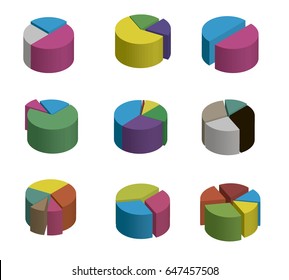 Circle diagram on white background