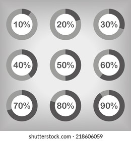 Circle Diagram Pie Charts Infographic Elements 