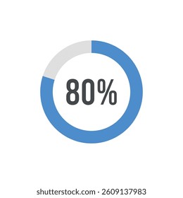 Circle Diagram Pie Charts Infographic Elements. Loading Progress Vector illustration