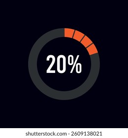 Circle Diagram Pie Charts Infographic Elements. Loading Progress Vector illustration