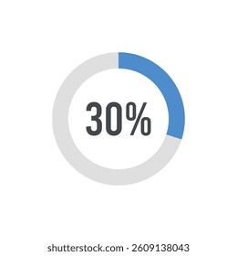 Circle Diagram Pie Charts Infographic Elements. Loading Progress Vector illustration