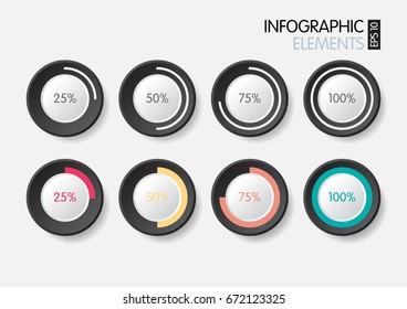 Circle diagram pie charts. Infographic Elements
