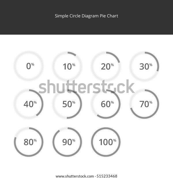 Circle Diagram Pie Charts Percentage Infographics Stock Vector Royalty 