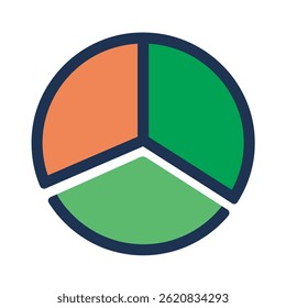 Circle diagram presents proportion overview analysis chart