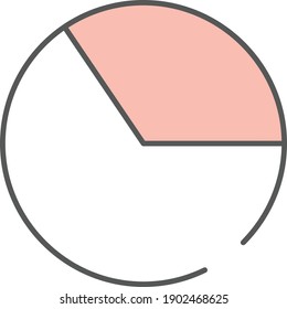 Circle diagram. Website icon. Vector line