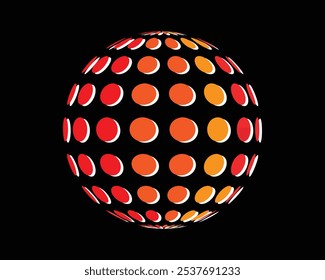 a circle with different color and creative design