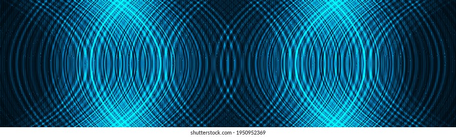 Circle Digital Sound Wave,technology and earthquake wave concept,design for music industry,Vector,Illustration.