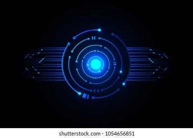 Circle digital technology , logo design template
