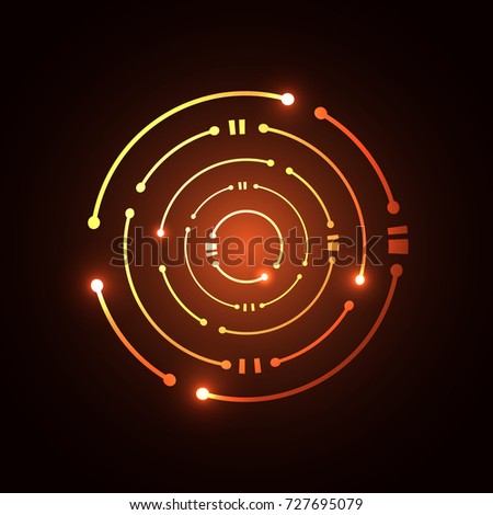Circle digital technology , logo design template