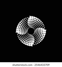 Dimensión del círculo en blanco y negro