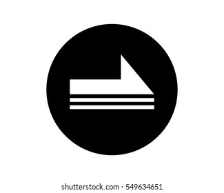 circle direction arrow black silhouette icon sign symbol logo vector image direction arrow