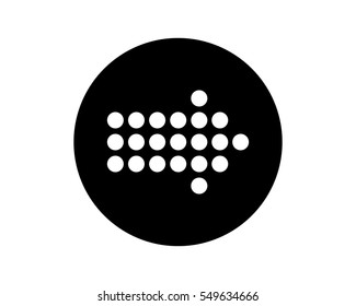 circle direction arrow black silhouette icon sign symbol logo vector image direction arrow