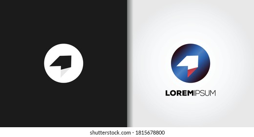 circle direction logo template set vector