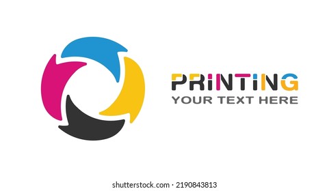 circle is divided into parts. Abstract logo made of an arbitrary round shape. Vector illustration for a website, application, company and creative idea. Flat style
