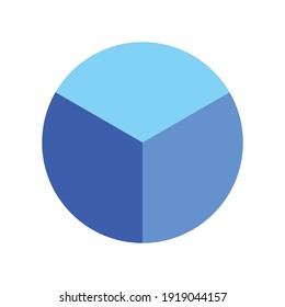 circle divided into three equal segments