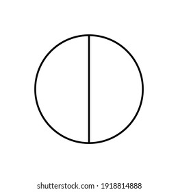 circle divided into two equal segments