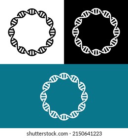 Circle DNA Chain Abstract Logo