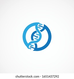 circle DNA logo concept, icon, element, and template for business