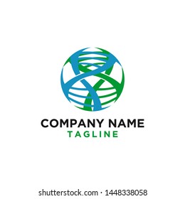 Circle DNA logo Design Template.
