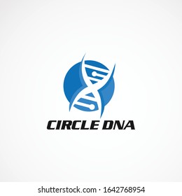 circle DNA logo designs concept, element, icon, and template for company