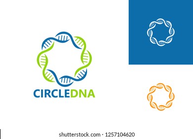 Circle DNA Logo Template Design Vector, Emblem, Design Concept, Creative Symbol, Icon