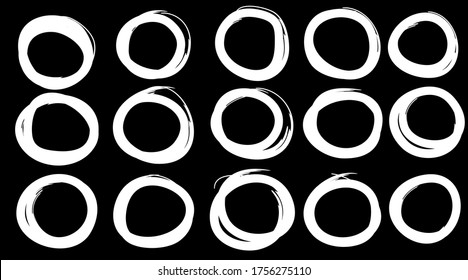 Circle doddle vector illustration. hand drawn circle illustration.