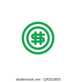 Circle with Dollar logo design