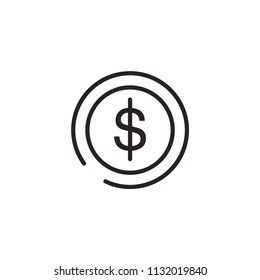 Circle Dollar Modern UI Vevtor Icon