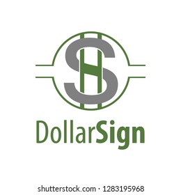 Circle dollar sign logo concept design. Symbol graphic template element vector
