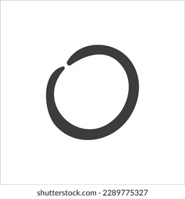 
Circle doodle decorative element. Hand drawn vector illustration